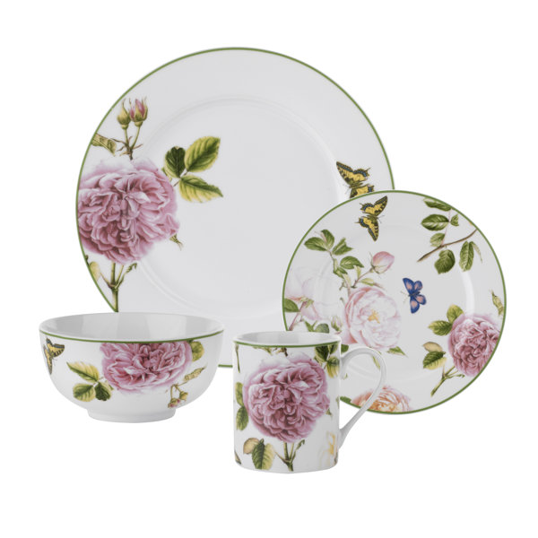Spode Roses 16 Piece Dinnerware Set, Service for 4 & Reviews Wayfair